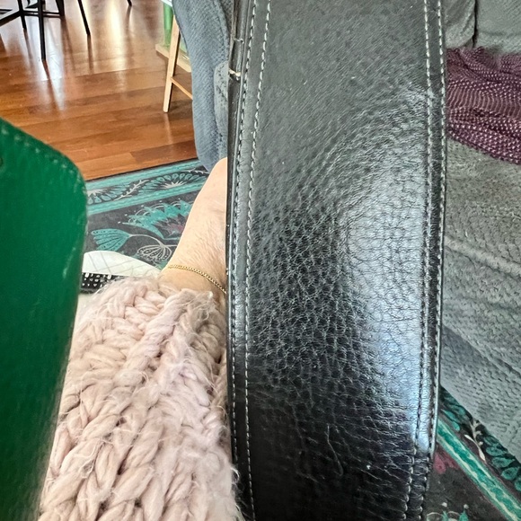 Coach Hamilton Pebbled leather  shoulder bag silver hardware adjustable strap. - Picture 9 of 12